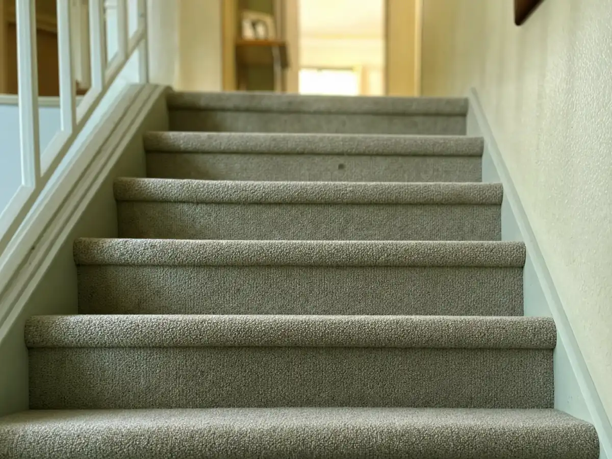 Freshly cleaned carpet with the furniture back in place — completed job in West Hollywood, CA